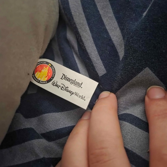 Disney Gray Elephant Plush with Pink Ears and Yellow Hat - Picture 3 of 3